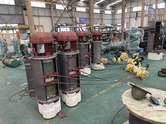 CD1 Electric Wire Rope Hoist with 0.25-32Ton Capacity 8(0.8)m/min Lifting Speed and 20/30 m/min Travel Speed for Overhead Cranes