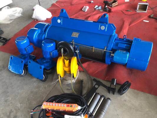 10 T Large Capacity Electric Wire Rope Hoist with 220v-440v,50HZ/60HZ Power and 6m Lifting Height