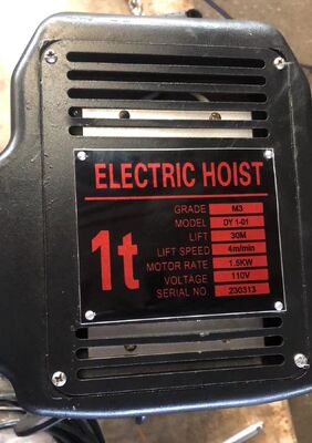 380V Electric Chain Hoist com 6m e 10m Chain Length e 220V-690V Power Supply