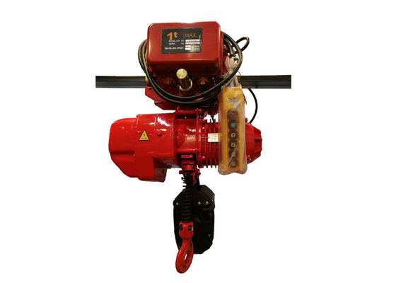 Altura de levantamento eficiente alta de 3m - de 50m com trole motorizado 1 Ton Electric Chain Hoist